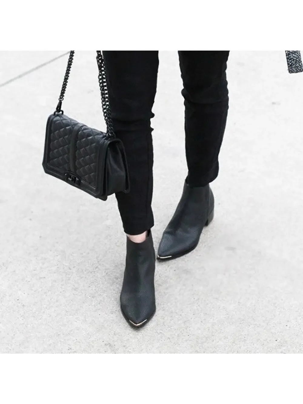 MARC FISHER Leather Yale Chelsea Bootie Black 8